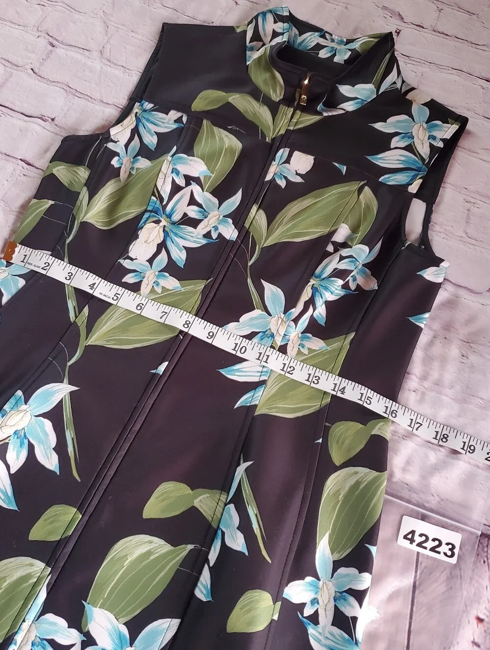 Tommy Hilfiger Shift Floral Midi Dress Front Zip Sophisticated Formal Elegant 12